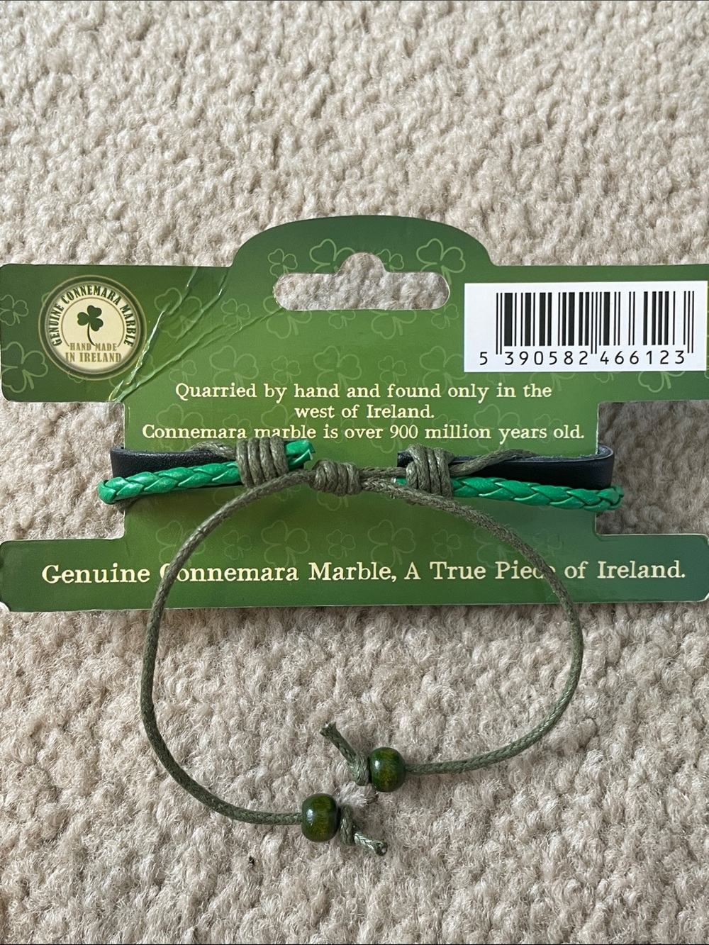 Irish Connemara Marble Leather Bracelet - Picture 8 of 9